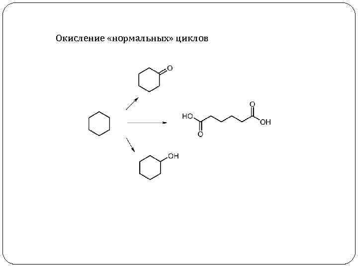 Окисление «нормальных» циклов 