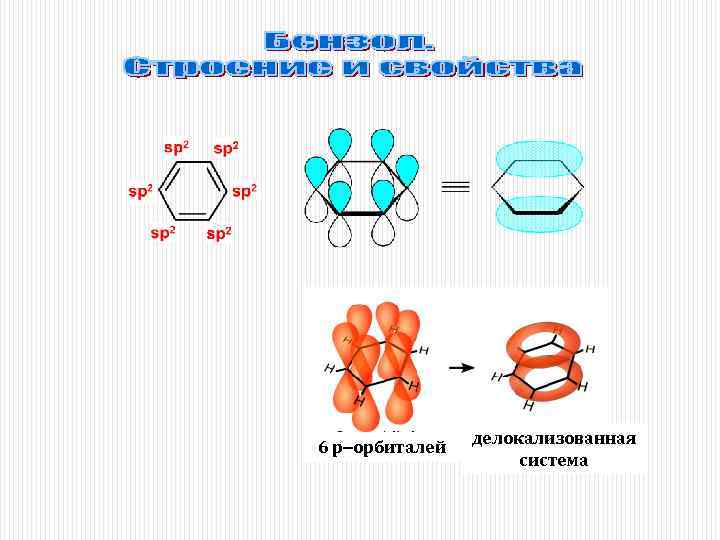 6 р-орбиталей делокализованная система 