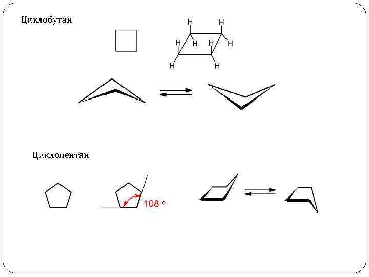 Циклобутан Циклопентан 