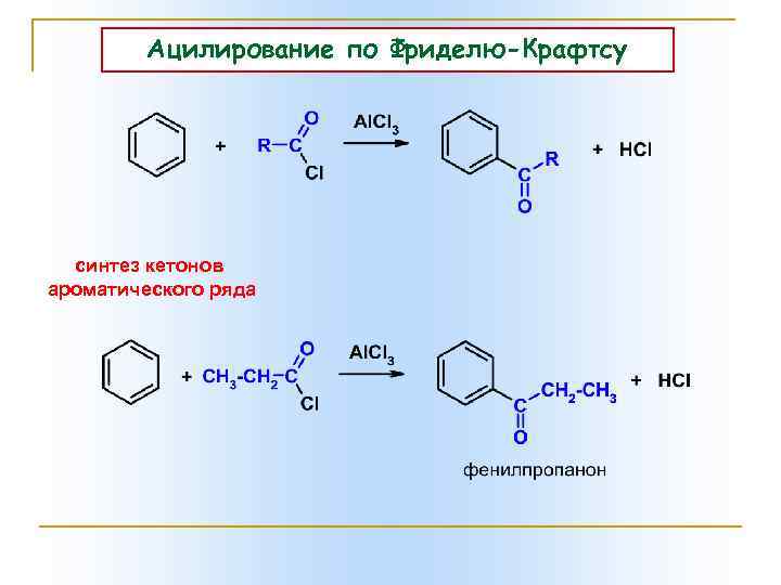 Ацилирование по Фриделю-Крафтсу синтез кетонов ароматического ряда 