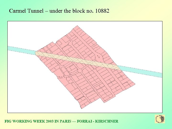 Carmel Tunnel – under the block no. 10882 FIG WORKING WEEK 2003 IN PARIS