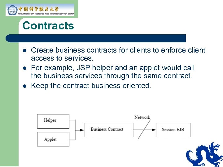 Contracts l l l Create business contracts for clients to enforce client access to