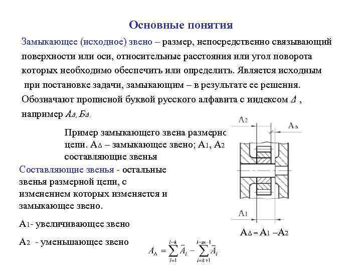 Замыкающие звенья. Замыкающее звено размерной цепи это. Звенья размерных цепей метрология. Исходное звено размерной цепи это. Основные понятия о размерных цепях.