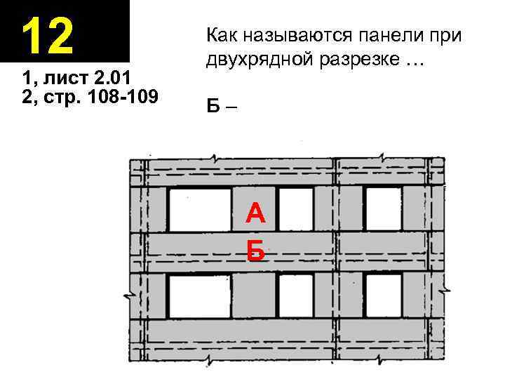 12 1, лист 2. 01 2, стр. 108 -109 Как называются панели при двухрядной