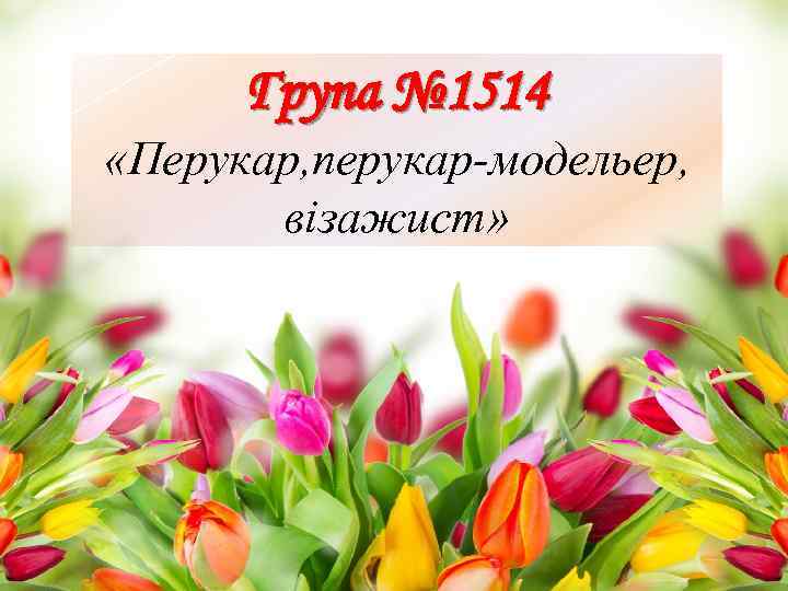 Група № 1514 «Перукар, перукар-модельер, візажист» 
