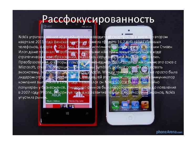 Рассфокусированность • Nokia утратила звание крупнейшего производителя смартфонов в мире. Во втором квартале 2011