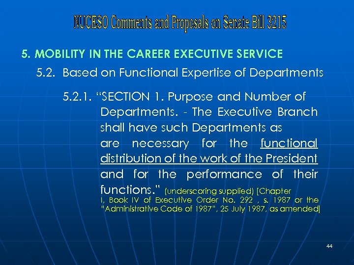 5. MOBILITY IN THE CAREER EXECUTIVE SERVICE 5. 2. Based on Functional Expertise of