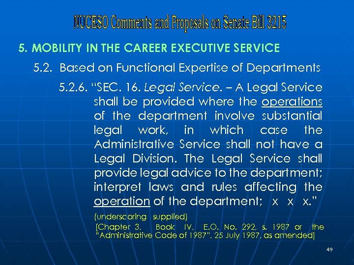 5. MOBILITY IN THE CAREER EXECUTIVE SERVICE 5. 2. Based on Functional Expertise of
