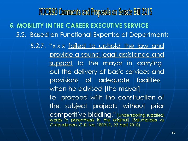5. MOBILITY IN THE CAREER EXECUTIVE SERVICE 5. 2. Based on Functional Expertise of