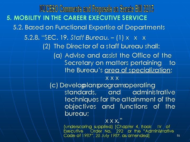 5. MOBILITY IN THE CAREER EXECUTIVE SERVICE 5. 2. Based on Functional Expertise of