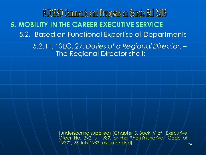 5. MOBILITY IN THE CAREER EXECUTIVE SERVICE 5. 2. Based on Functional Expertise of