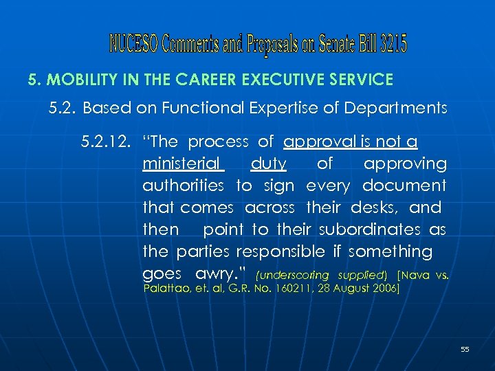 5. MOBILITY IN THE CAREER EXECUTIVE SERVICE 5. 2. Based on Functional Expertise of