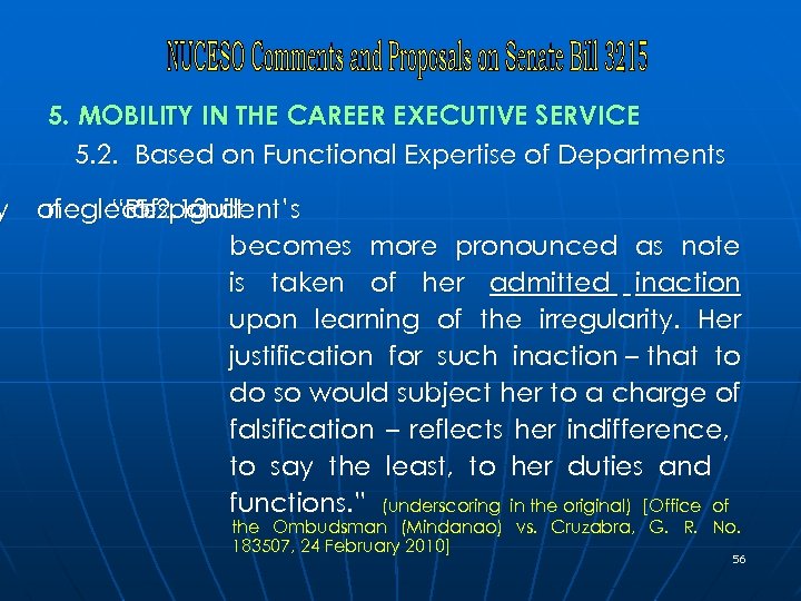 5. MOBILITY IN THE CAREER EXECUTIVE SERVICE 5. 2. Based on Functional Expertise of