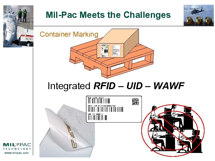 Mil-Pac Meets the Challenges Container Marking Integrated RFID – UID – WAWF www. milpac.