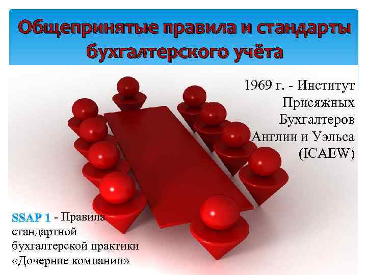 Общепринятые правила и стандарты бухгалтерского учёта 1969 г. - Институт Присяжных Бухгалтеров Англии и