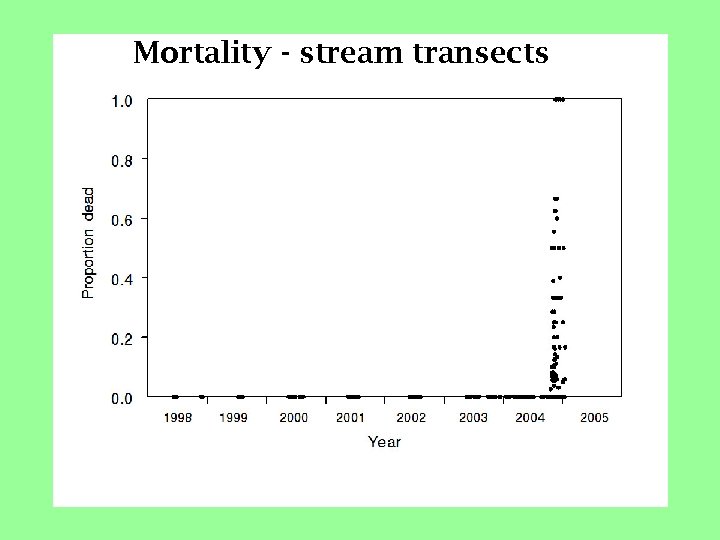 Mortality - stream transects 