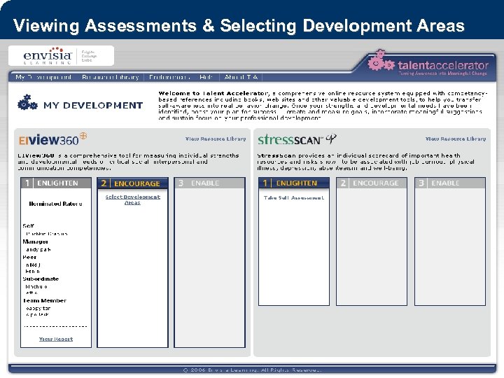 Viewing Assessments & Selecting Development Areas 59 