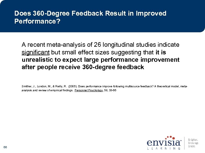 Does 360 -Degree Feedback Result in Improved Performance? A recent meta-analysis of 26 longitudinal