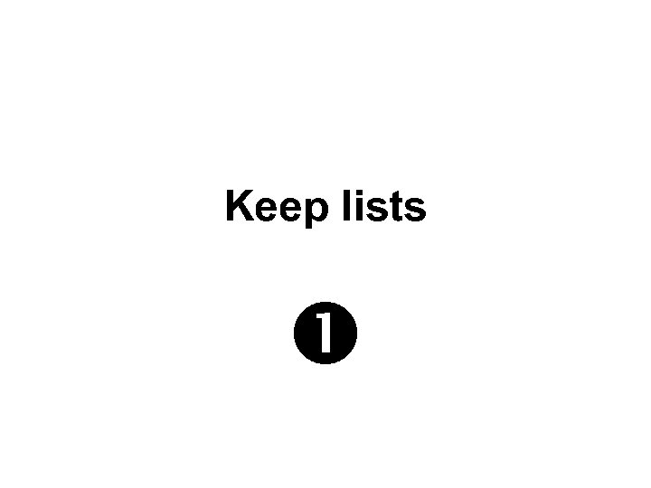 Keep lists 