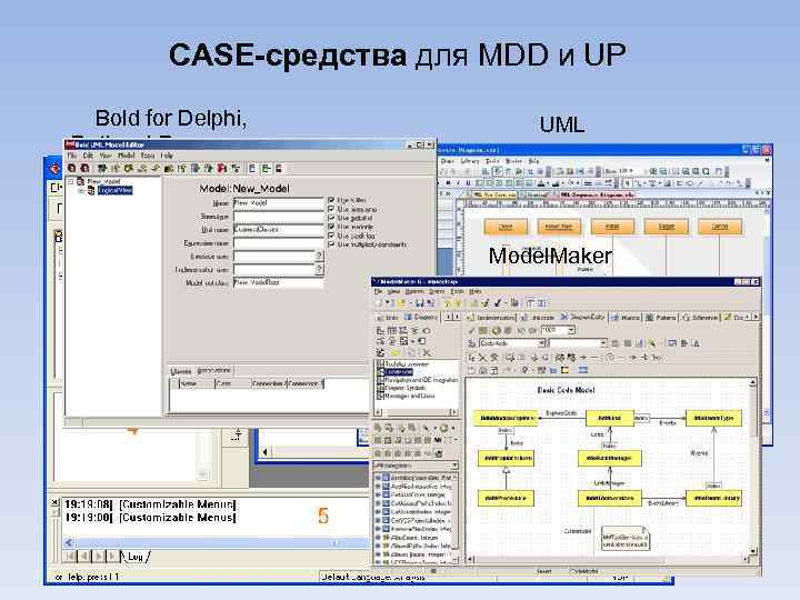 CASE-средства для MDD и UP Bold for Delphi, Rational Rose UML Model. Maker 