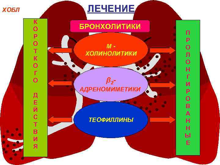 ЛЕЧЕНИЕ ХОБЛ К О Р О Т К О Г О Д Е Й