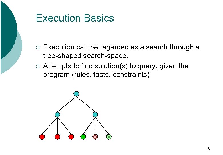 Execution Basics ¡ ¡ Execution can be regarded as a search through a tree-shaped