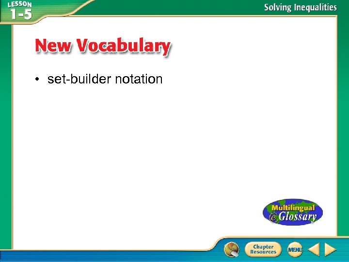  • set-builder notation 