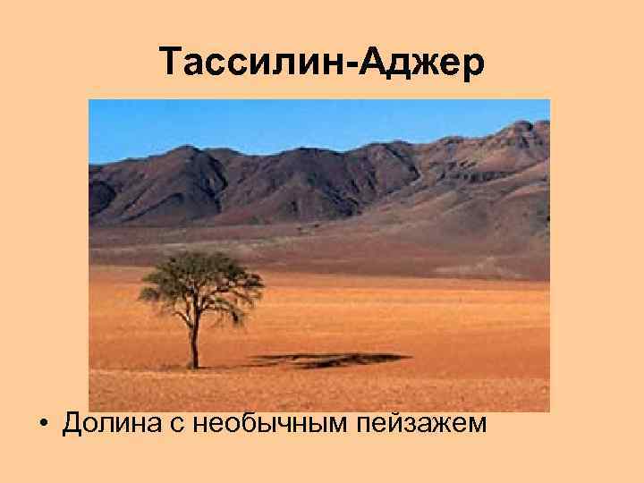 Тассилин-Аджер • Долина с необычным пейзажем 