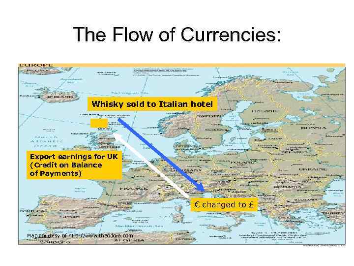 The Flow of Currencies: Whisky sold to Italian hotel Export earnings for UK (Credit