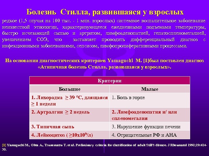 Презентация болезнь стилла