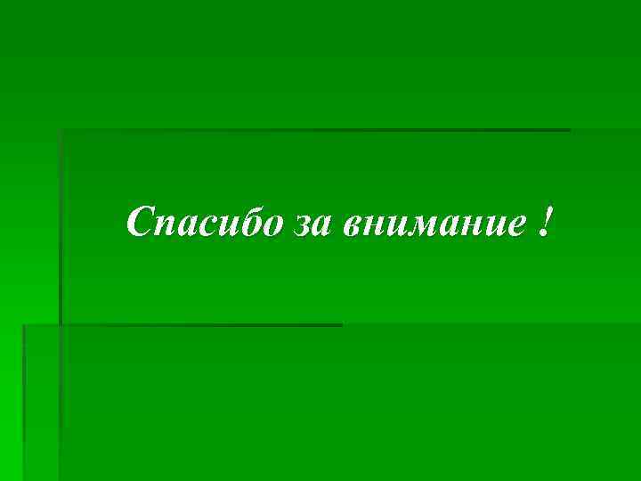Спасибо за внимание ! 