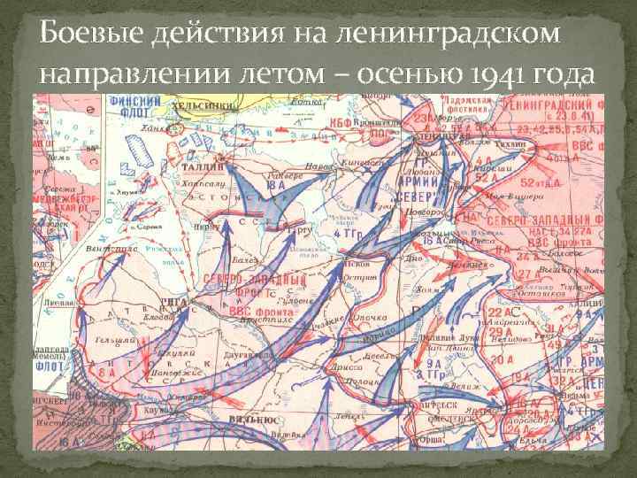 Боевые действия на ленинградском направлении летом – осенью 1941 года 