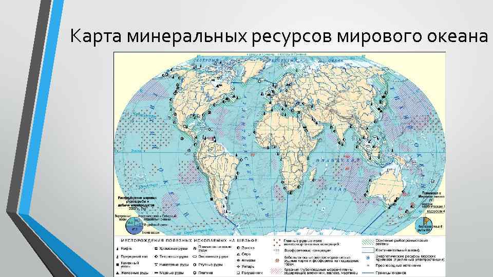 Карта ресурсы мирового океана