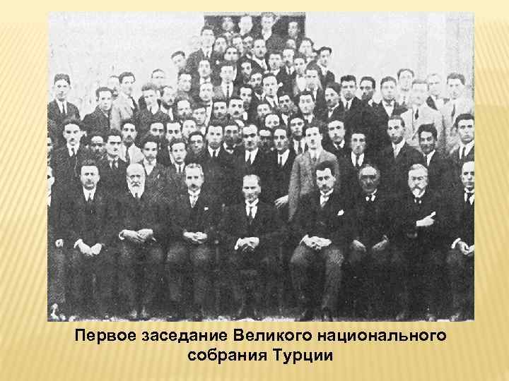 Первое заседание Великого национального собрания Турции 