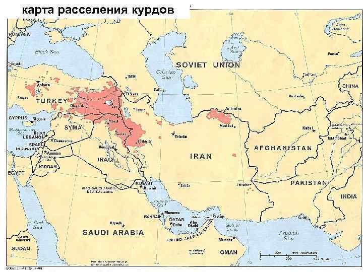карта расселения курдов 