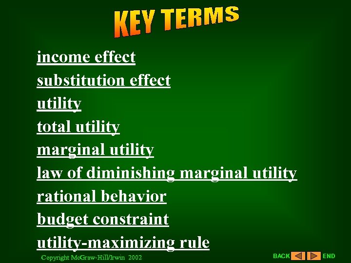 income effect substitution effect utility total utility marginal utility law of diminishing marginal utility