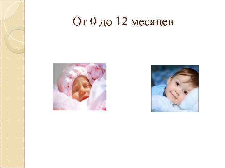 От 0 до 12 месяцев 