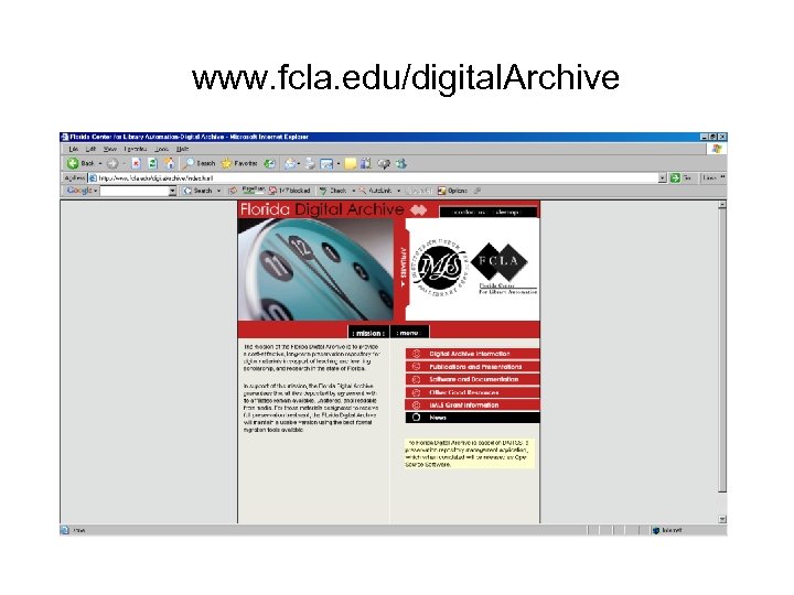 www. fcla. edu/digital. Archive 