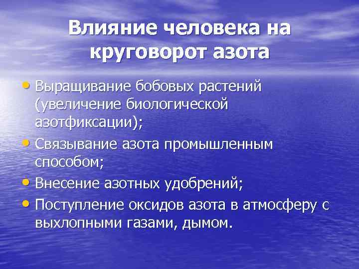 Увеличение биологический. Влияние человека на круговорот азота. Влияние человеческой деятельности на круговорот азота. Влияние человека на круговорот азота в природе. Воздействие человека на круговорот азота.