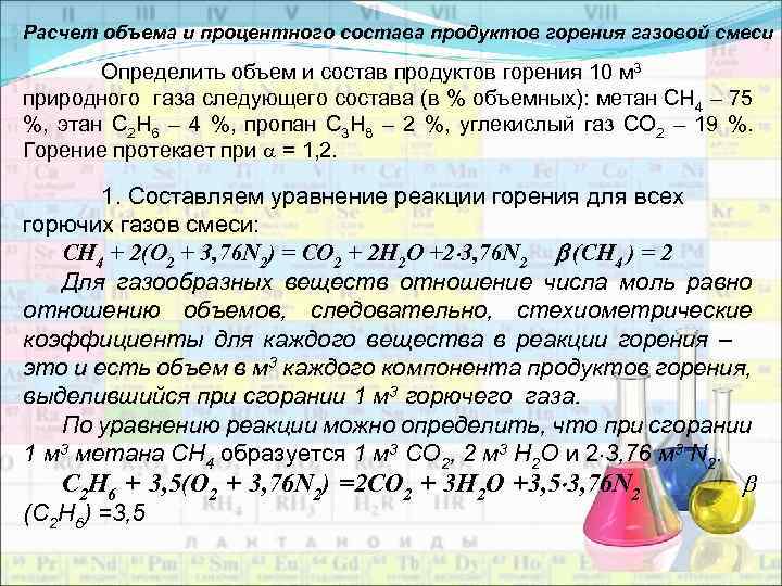 Определить состав в по объему. Состав продуктов горения. Состав продуктов сгорания. Определить объем и состав продуктов горения. Продукты сгорания газа.