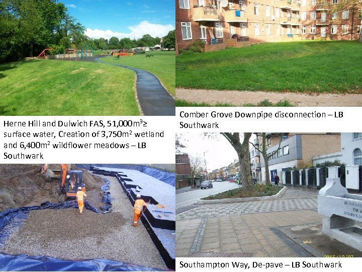 51, 000 m 3≥ Herne Hill and Dulwich FAS, surface water, Creation of 3,