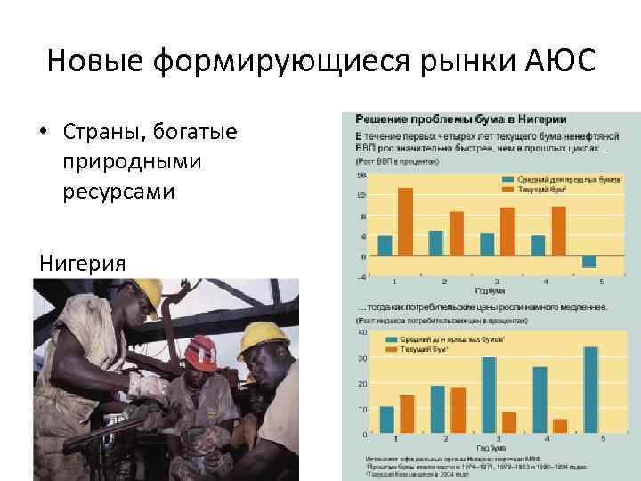 Новые формирующиеся рынки АЮС • Страны, богатые природными ресурсами Нигерия 