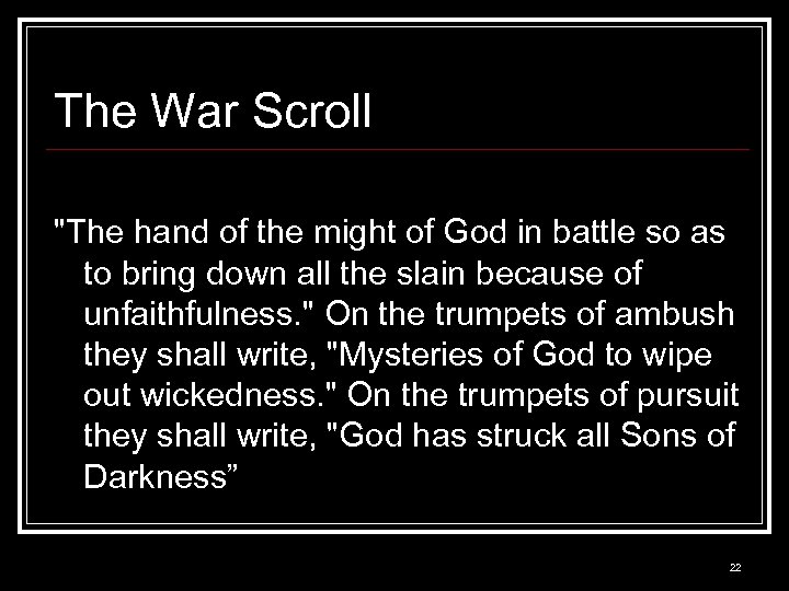 The War Scroll 