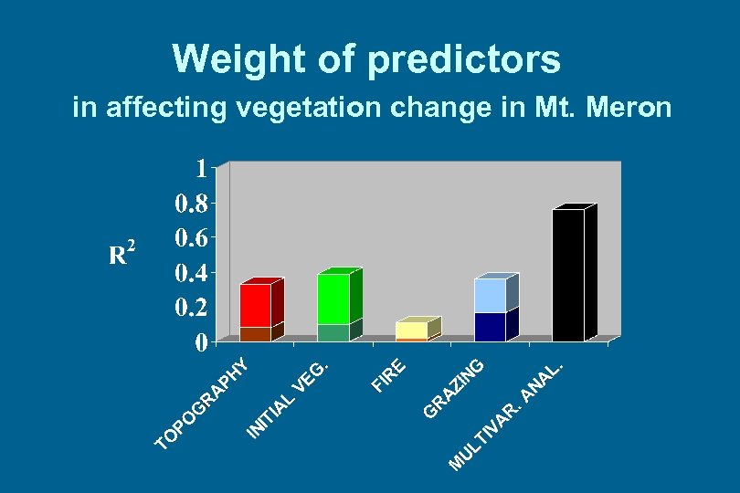 Weight of predictors in affecting vegetation change in Mt. Meron 