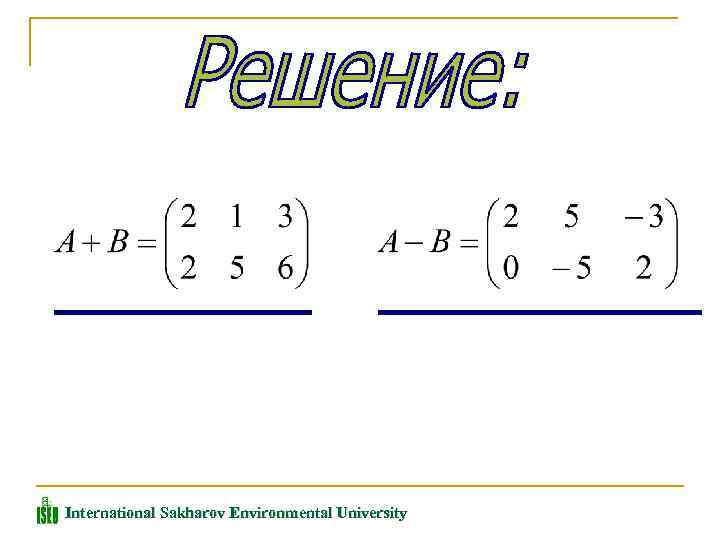 International Sakharov Environmental University 