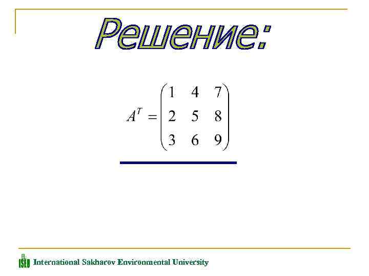 International Sakharov Environmental University 
