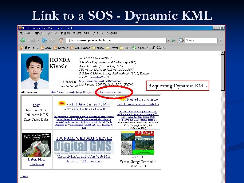 Link to a SOS - Dynamic KML Requesting Dynamic KML 