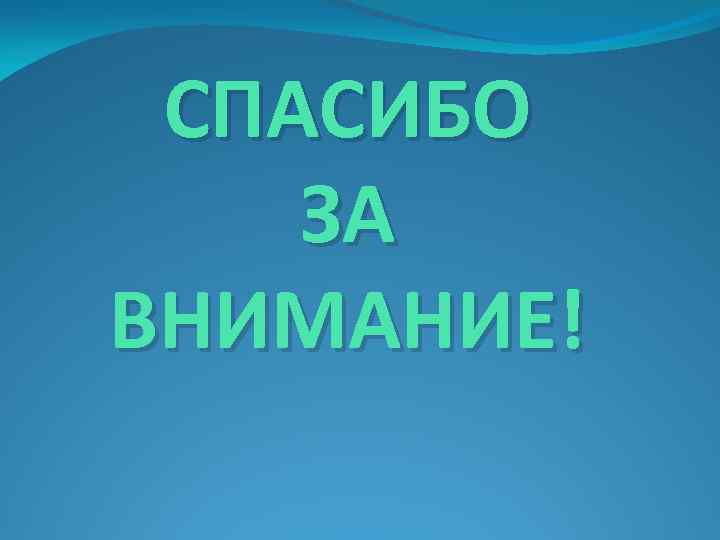 СПАСИБО ЗА ВНИМАНИЕ! 