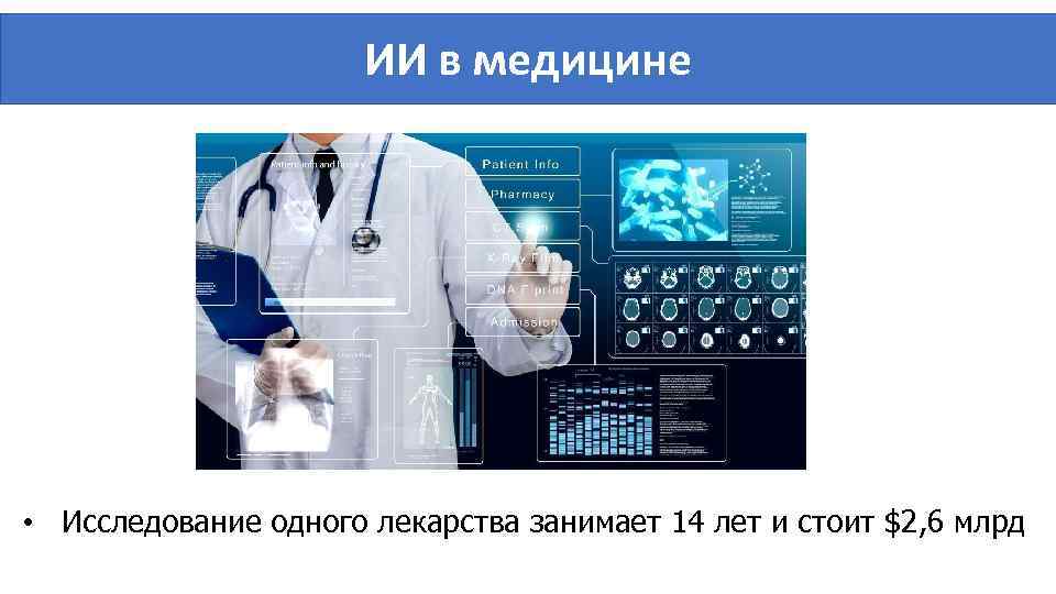ИИ в медицине • Исследование одного лекарства занимает 14 лет и стоит $2, 6