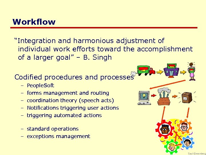 Workflow “Integration and harmonious adjustment of individual work efforts toward the accomplishment of a